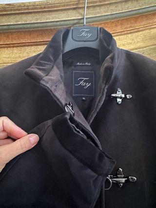 Cappotto Fay velluto nero