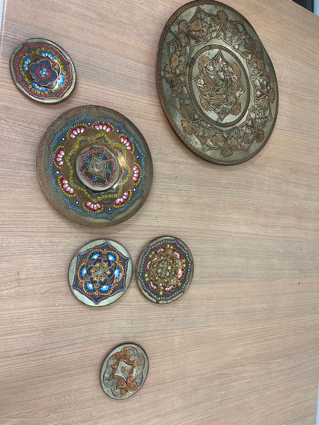 Colección platos turcos cobre varios tamaños