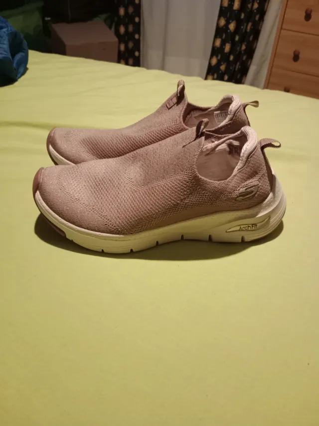 Sneakers Skechers Slip-ins Beige/Rosa Taglia 39