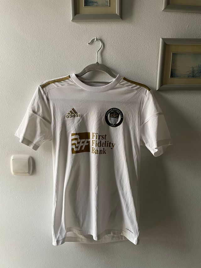 Adidas Edmond Soccer Jersey White & Gold XS