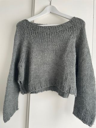 Jersey de lana color verde