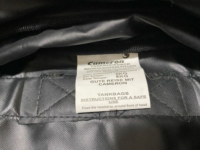 Mochila para depósito  Moto Camerón