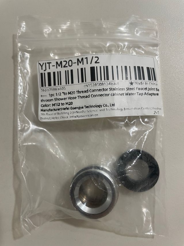 Adaptador grifo M20 macho a 1/2 “ macho 