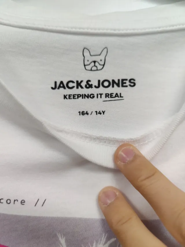 Camiseta Jack & Jones Blanca Talla Junior