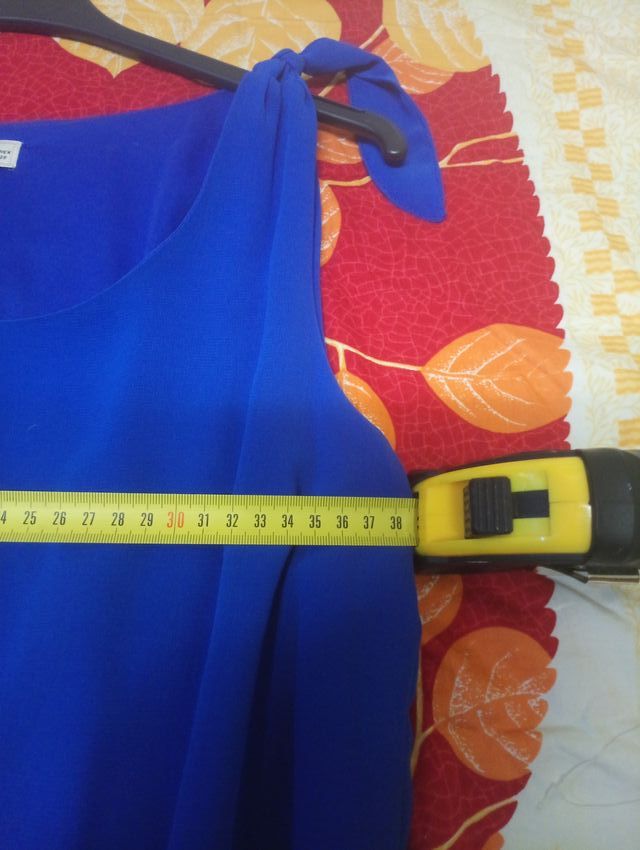 Vestido azul corto Pull and Bear