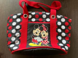 Borsa Topolino Disney pois rosso e bianco