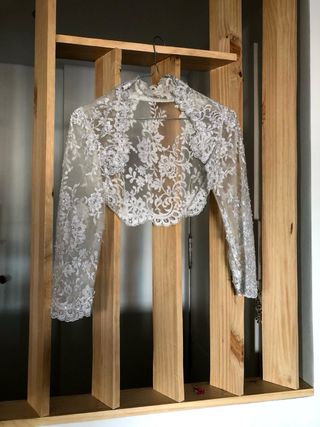 Vestido de Novia Pronovias Plata y Blanco