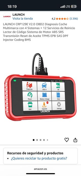 Máquina diagnosis Launch CRP129E V2.0