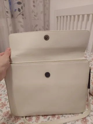 Bolso blanco 100% piel de Adolfo Domínguez