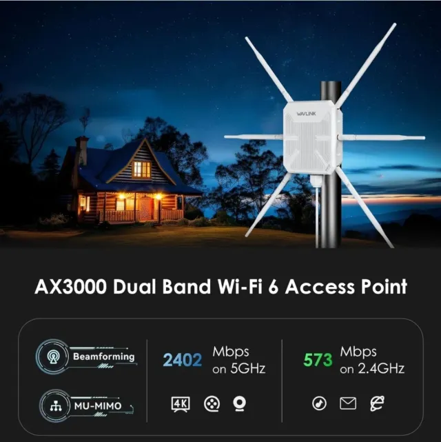 Repetidor WiFi WAVLINK Largo Alcance AX3000