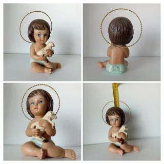 Niño Jesús con cordero de dios arte nuevo Olot