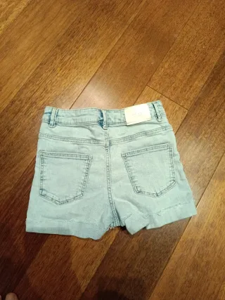 Pantalones cortos vaqueros niña claros