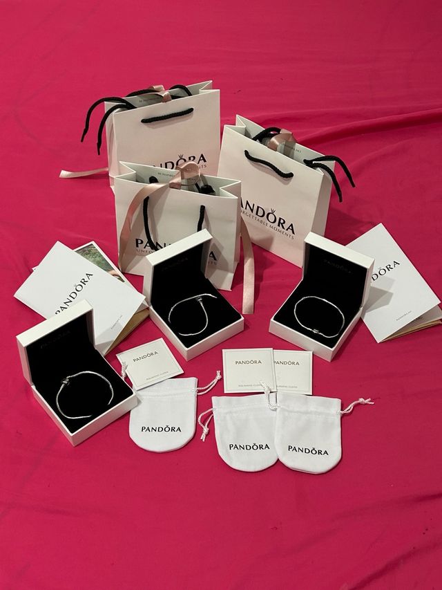 Lote 3 pulseras Pandora