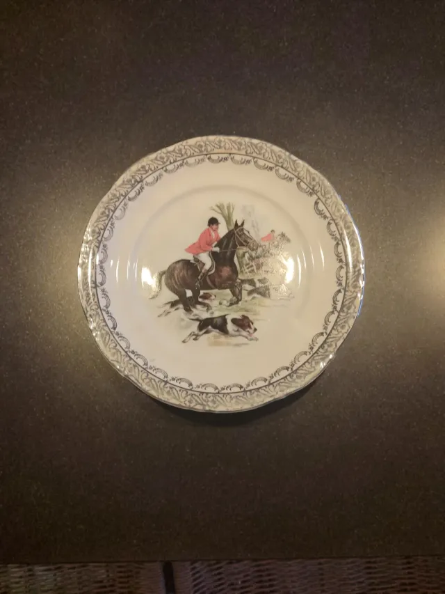 Plato decorativo vintage caza