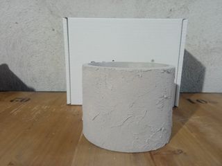 Copertura per Vaso in Cemento Rustico Color Pietra