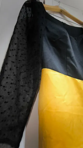 Vestido Flamenca Amarillo y Negro