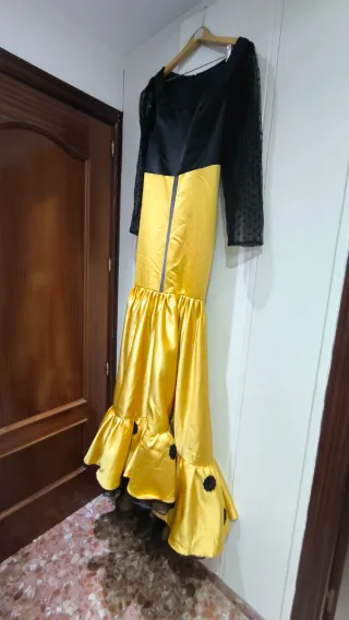 Vestido Flamenca Amarillo y Negro