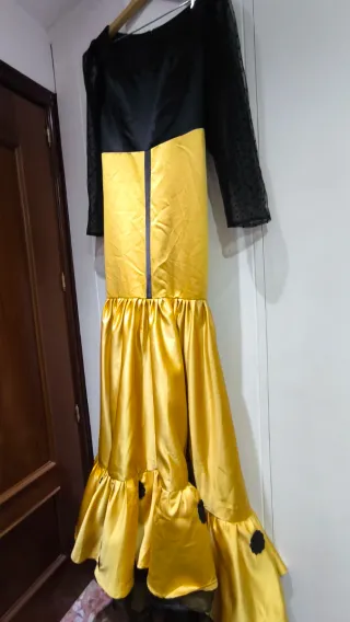 Vestido Flamenca Amarillo y Negro