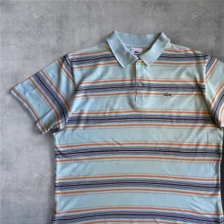 Lacoste Striped Polo Shirt Authentic Vintage Style