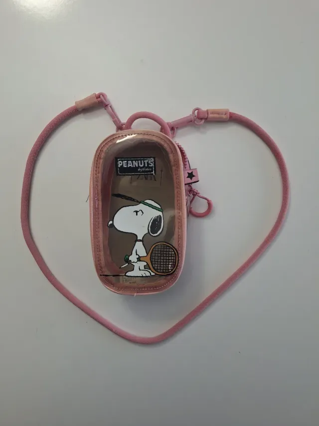 Bolso Peanuts Rosa Transparente