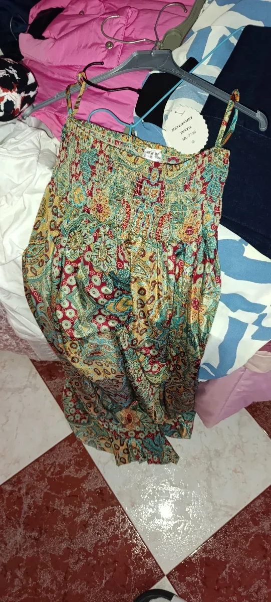 Vestido largo estampado