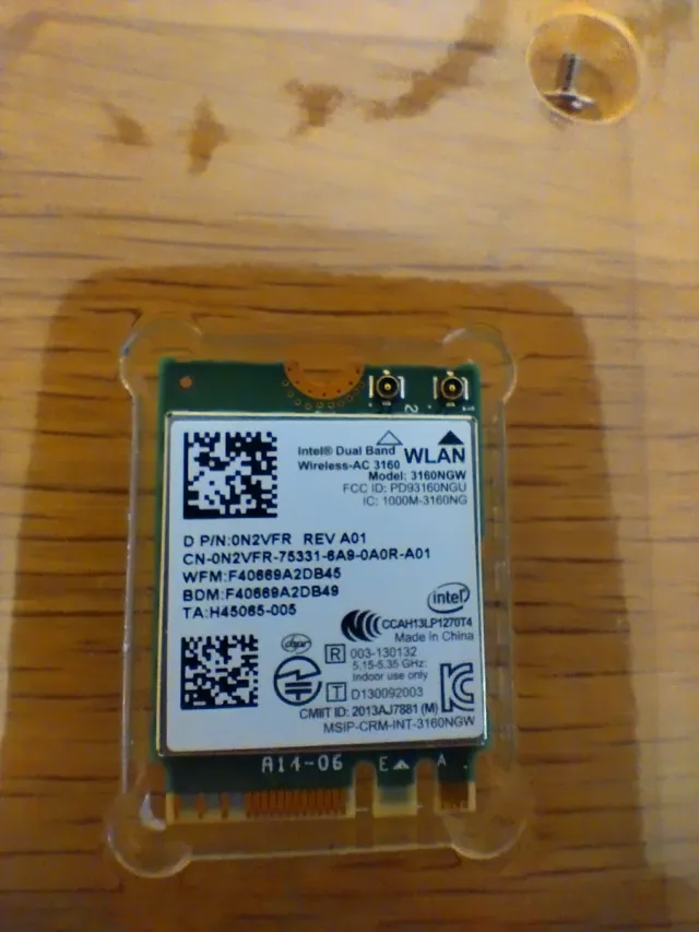 Tarjeta WiFi Bluetooth Intel Dual Band AC 3160