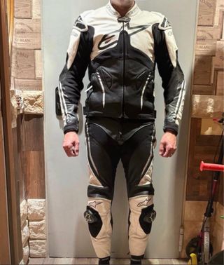 Conjunto 2 piezas moto Alpinestars piel