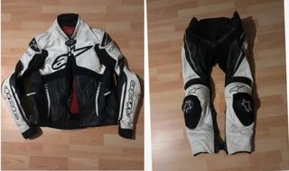 Conjunto 2 piezas moto Alpinestars piel