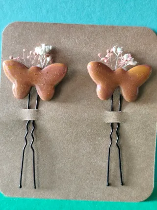 Lote 5 sets tocados horquillas arcilla polimérica