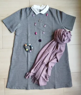 Vestido Pull&Bear Gris Talla 42