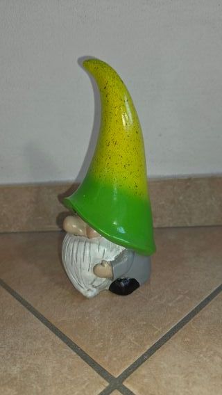 Gnomo da giardino resina h 22 cm