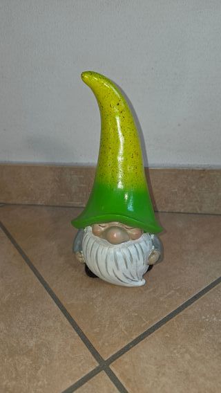 Gnomo da giardino resina h 22 cm