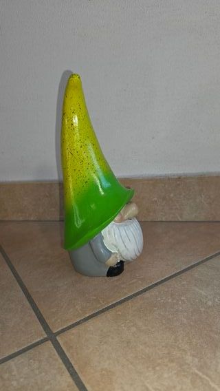 Gnomo da giardino resina h 22 cm