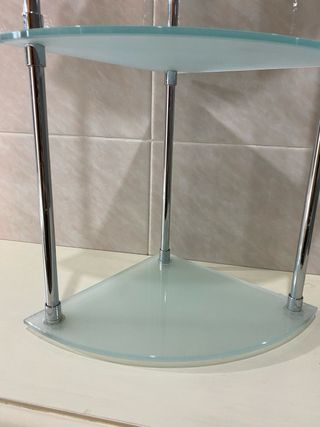Estantería esquinera cristal 3 baldas