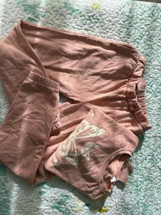 Chándal niña mariposa rosa