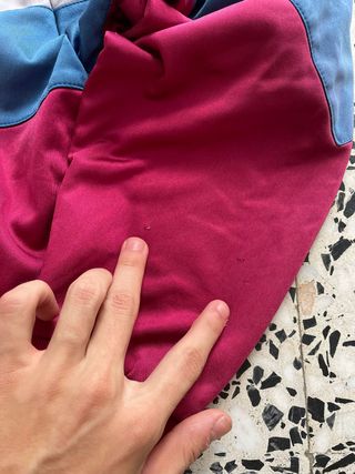 Vintage Asics Track Jacket Silver Blue Burgundy M