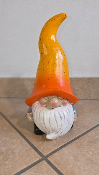 1 Gnomo da giardino in resina h 22 cm