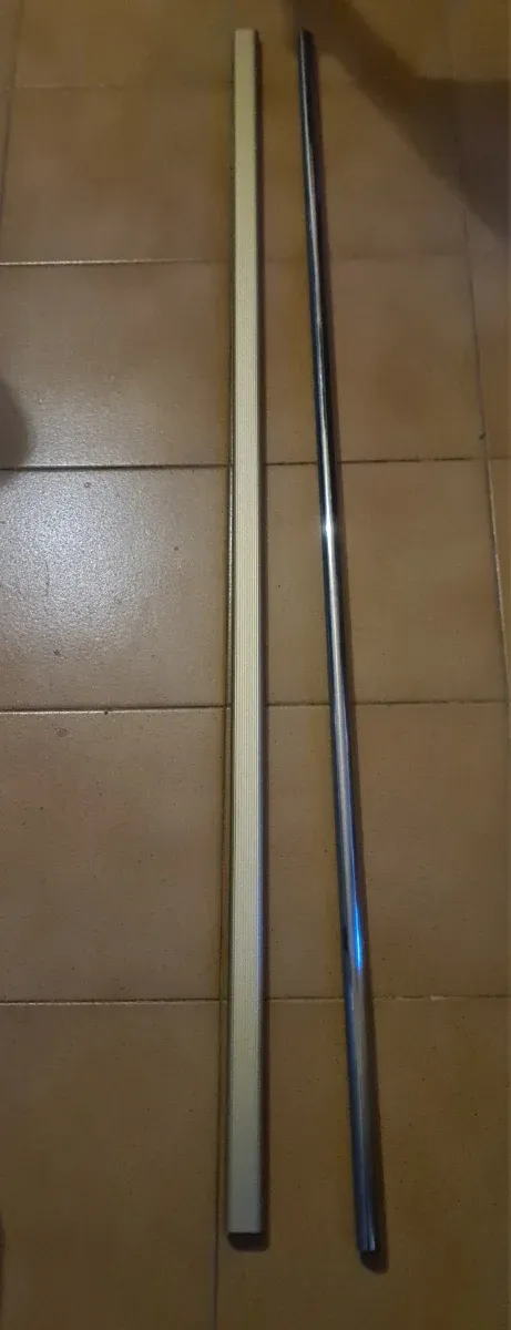 Barras ropero aluminio y acero 1,20de largo