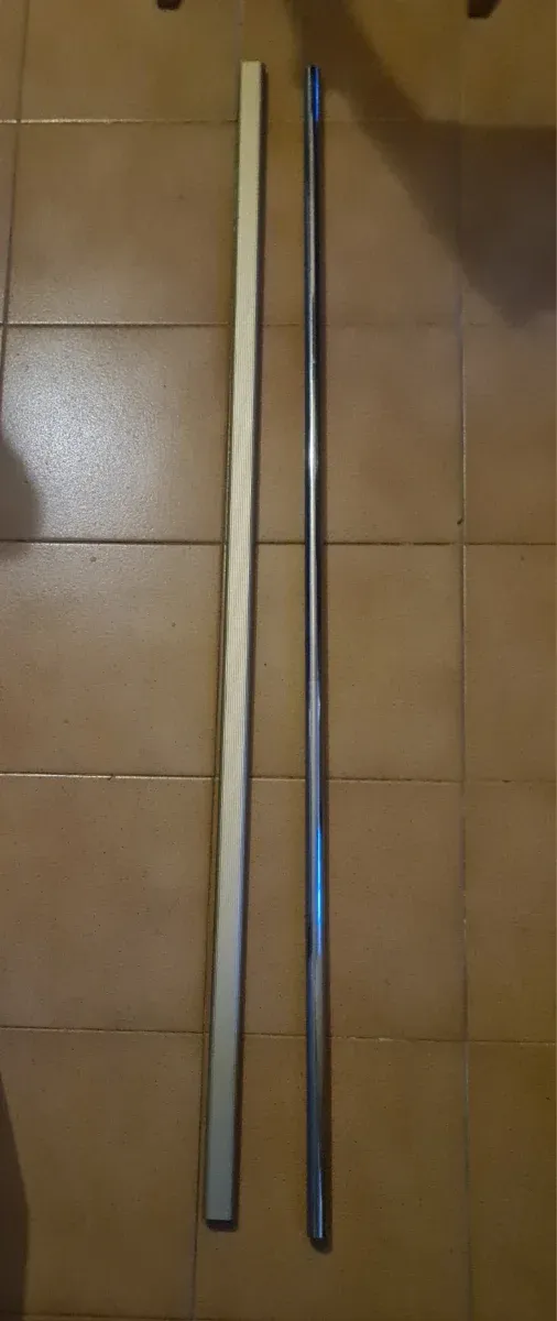 Barras ropero aluminio y acero 1,20de largo