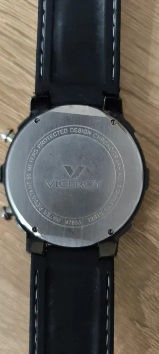 Reloj Viceroy Cronógrafo Negro y Plateado