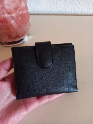 Cartera de piel Paco Vega negra
