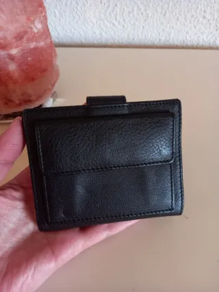 Cartera de piel Paco Vega negra