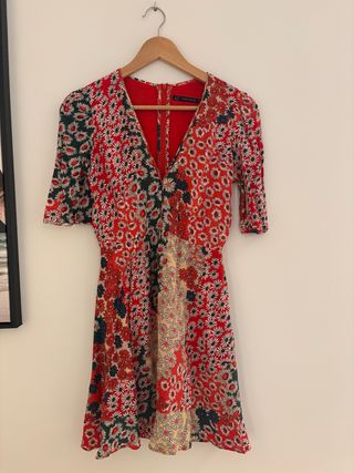 Vestido Zara Floral Multicolor