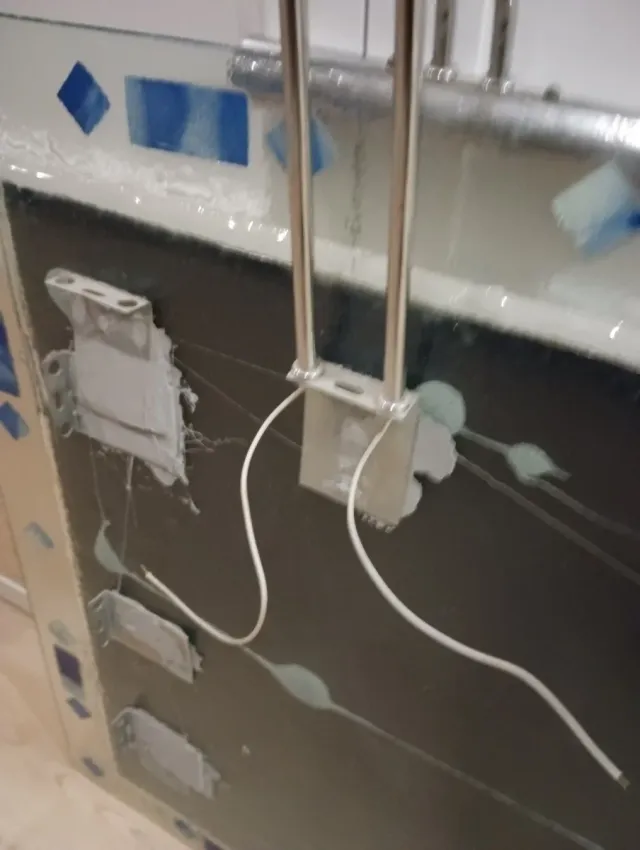 Espejo de baño cristal azul