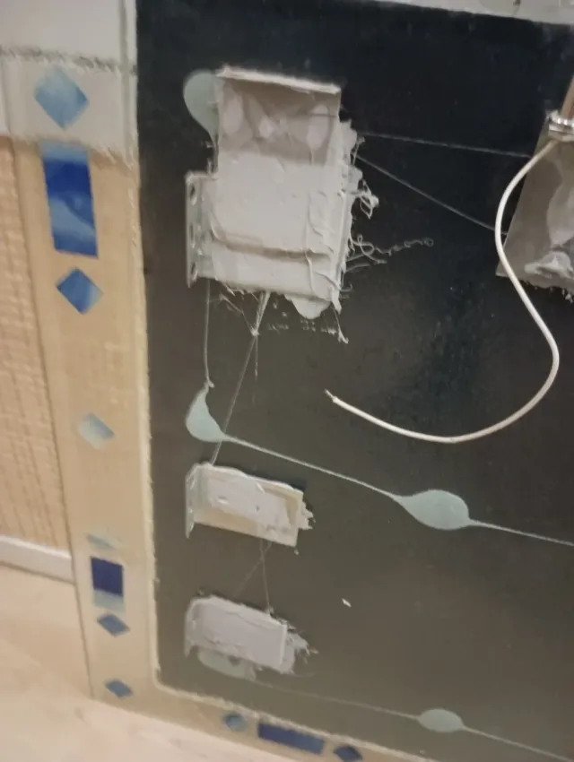 Espejo de baño cristal azul