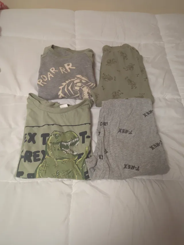 Pack 2 Pijamas Niño Talla 8 Dinosaurios