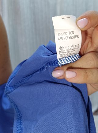 Camisa azul manga larga