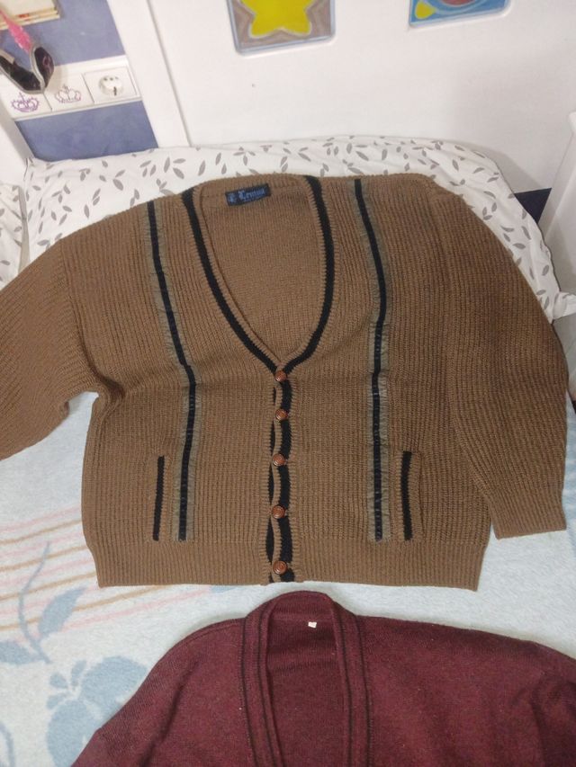 Pack 2 Jerséis Hombre Marrón y Rojo