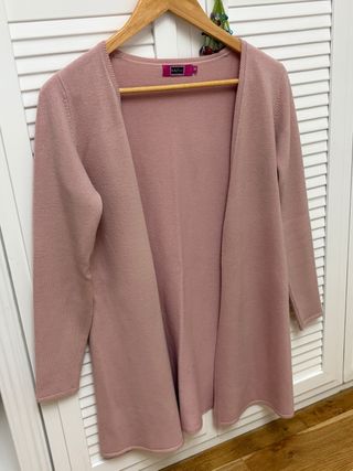 Chaqueta larga rosa Mona talla única