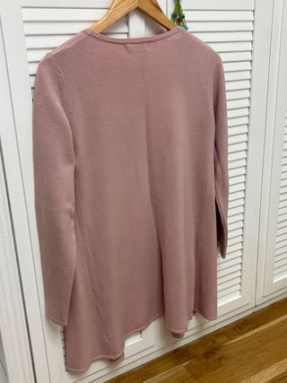 Chaqueta larga rosa Mona talla única